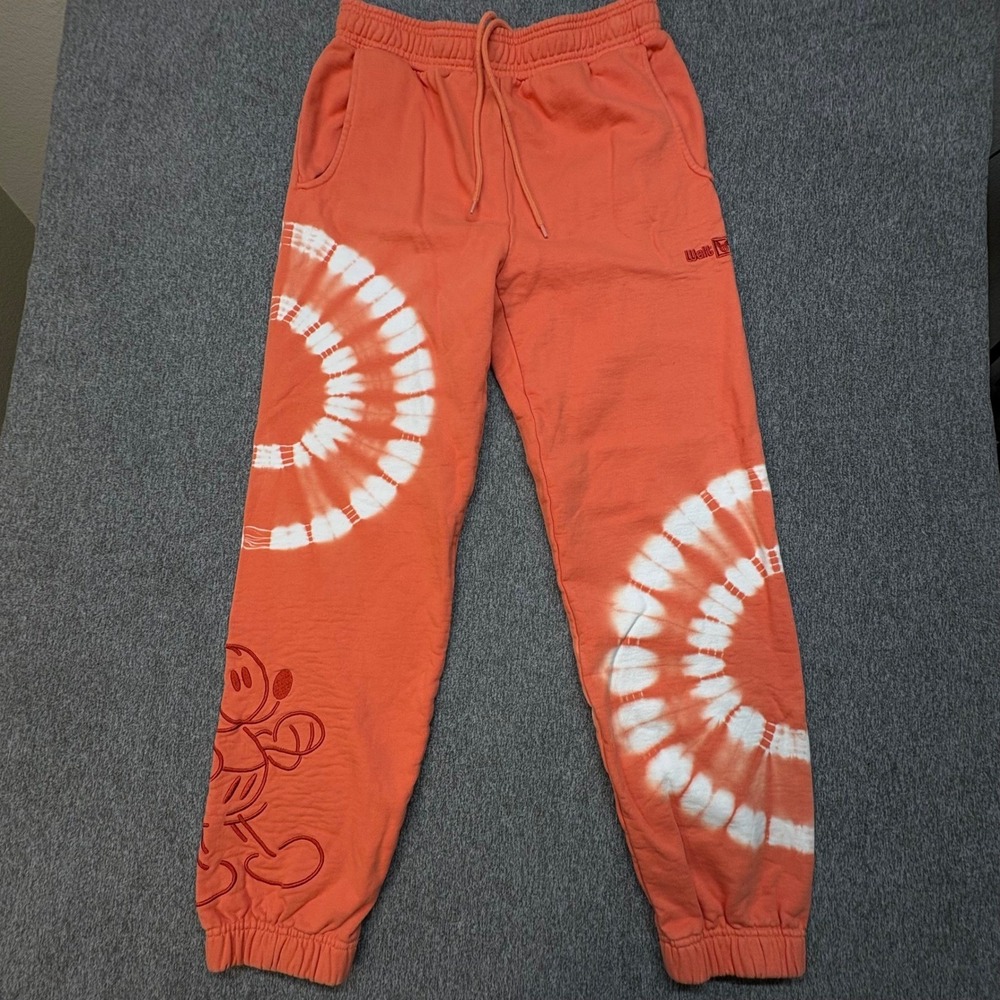 Disney Mickey Mouse Genuine Mousewear Tie-Dye Orange Jogger Women's‎ Pants Sz S